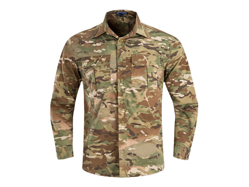New Design Men′ S Summer Outdoor Breathable Long-Sleeved Tactical Camouflage Uniform